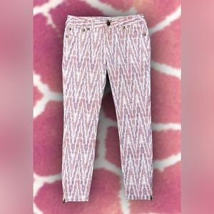 Free People Chevron Skinny Jeans Sz 26